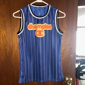 Champion Blue Pinstripe Sleeveless Shirt